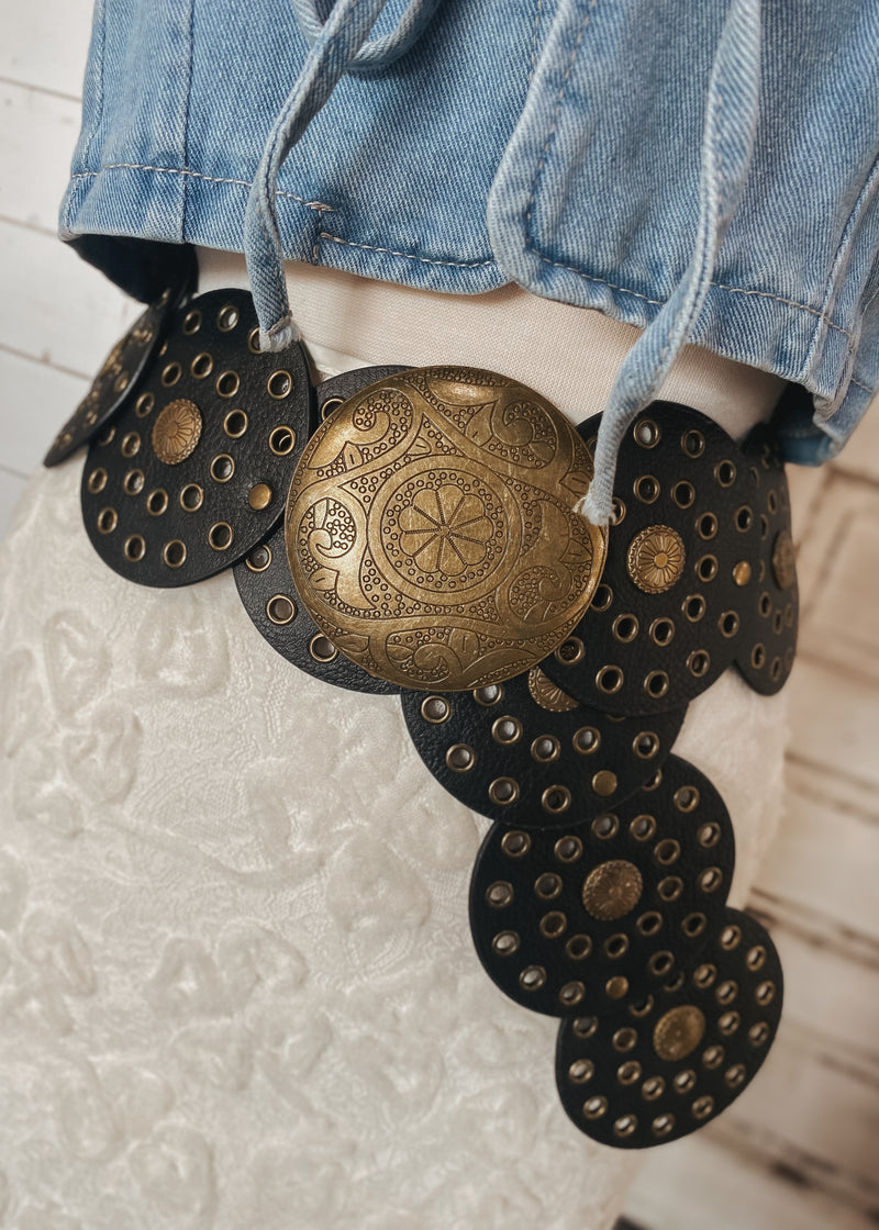Boho Belt | | Brass + Black