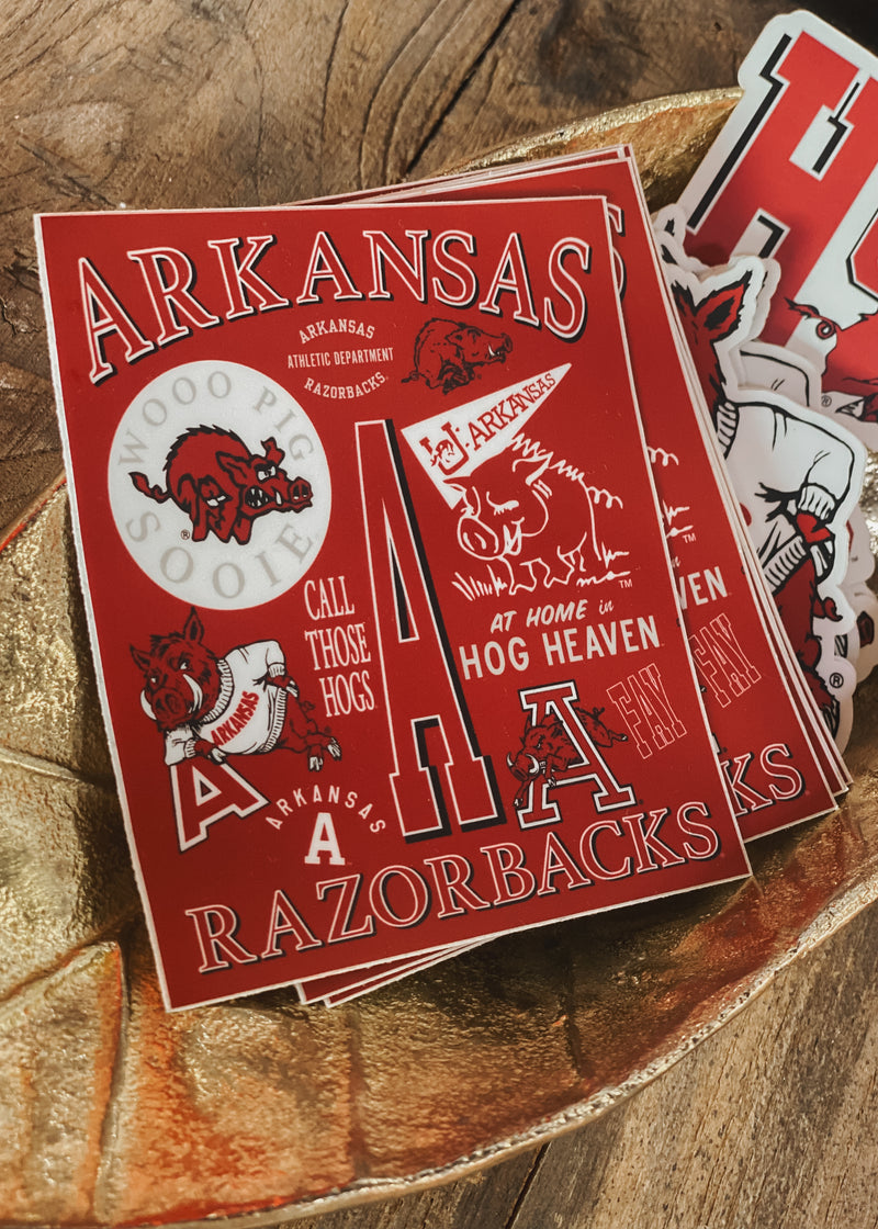 Arkansas Razorbacks Collage Sticker