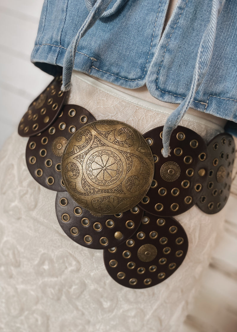 Boho Belt | Brass + Brown