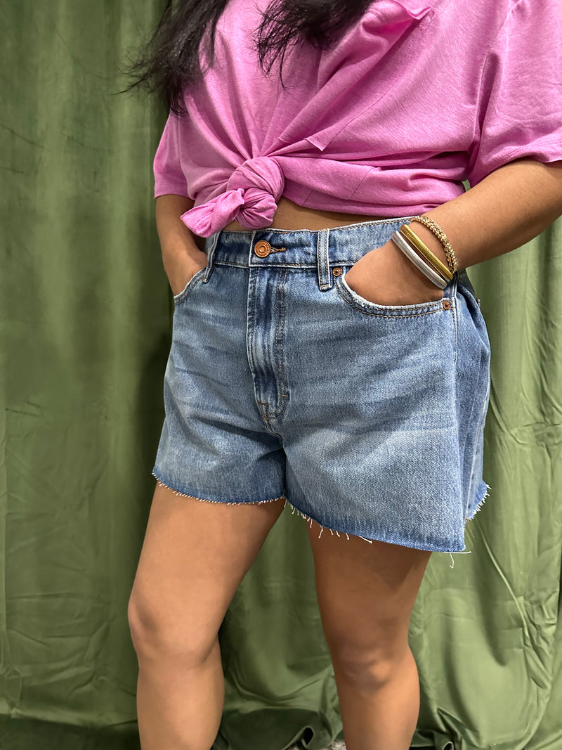 Christine A-Line Denim Shorts