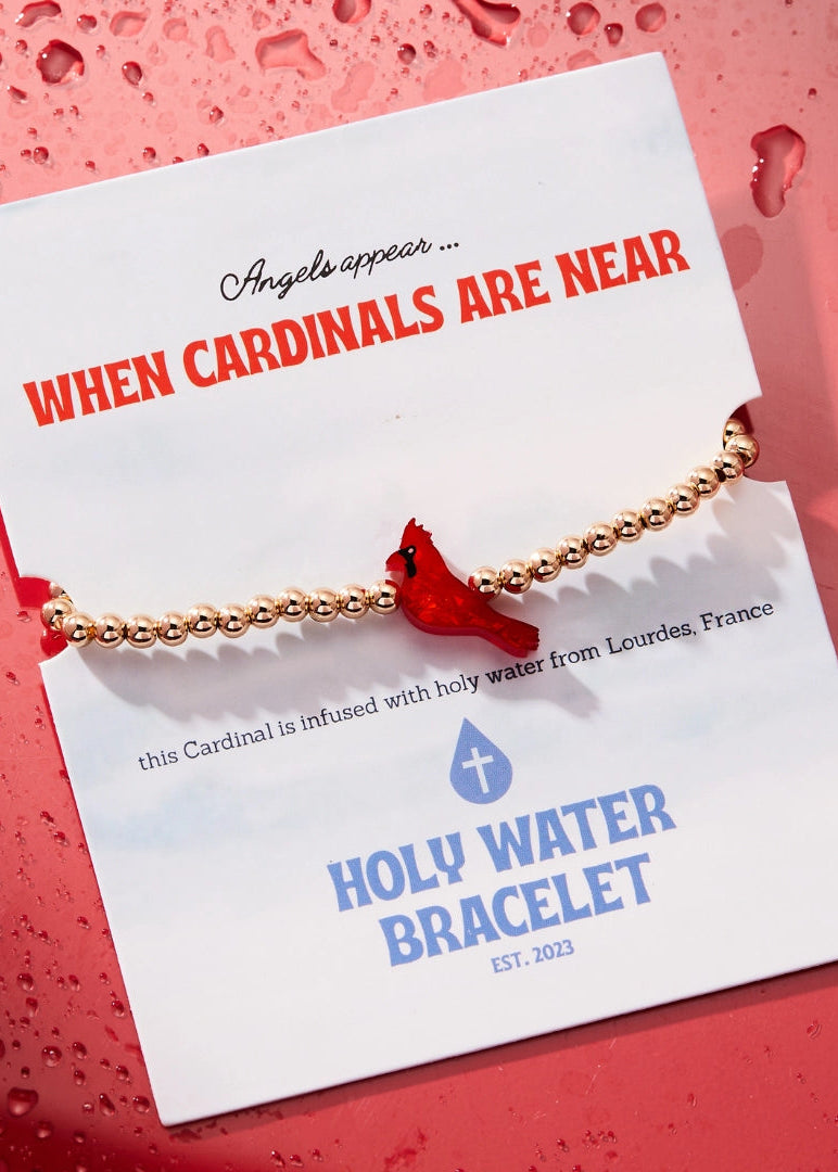 Holy Water Red Cardinal Bracelet | Gold