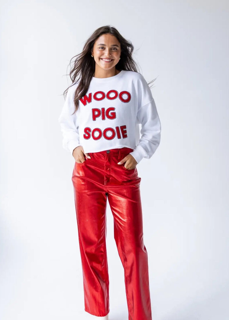 Arkansas Perkins Chenille Cropped Longsleeve