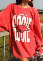 Wooo Pig Sooie Cord Pullover