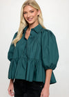 Hunter Green Poplin Dress