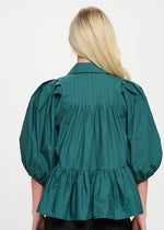 Hunter Green Poplin Dress
