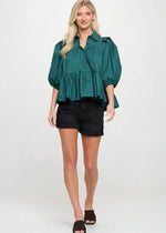 Hunter Green Poplin Dress