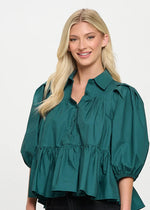 Hunter Green Poplin Dress