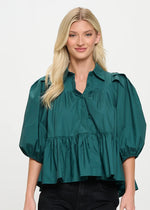 Hunter Green Poplin Dress