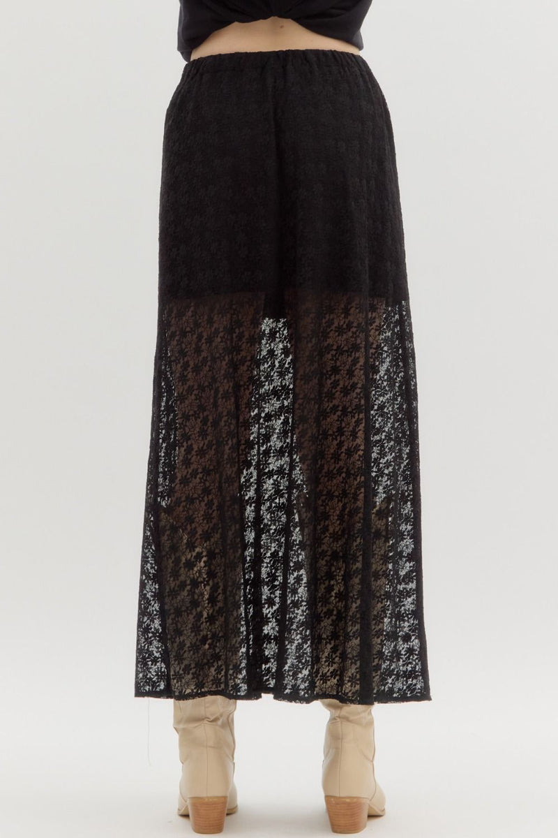 Midnight Rodeo Lace Skirt