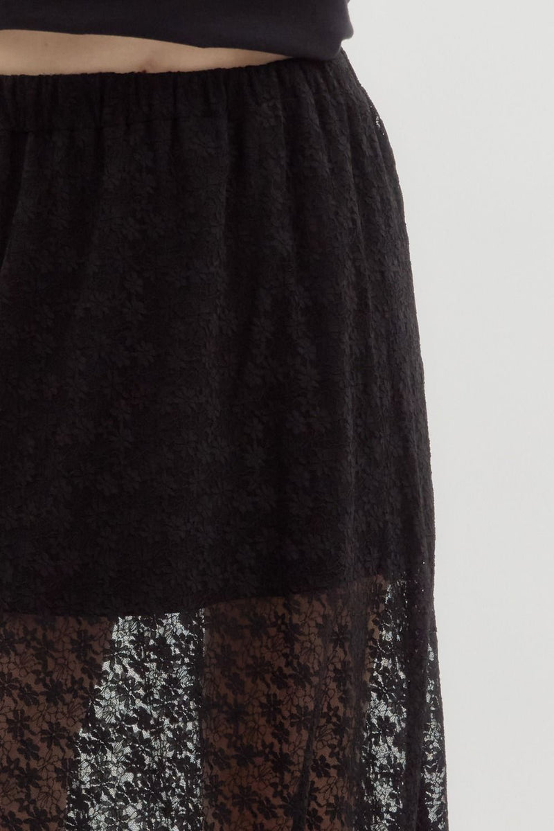 Midnight Rodeo Lace Skirt