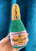 Woof Clicquot Rose' Champagne Bottle