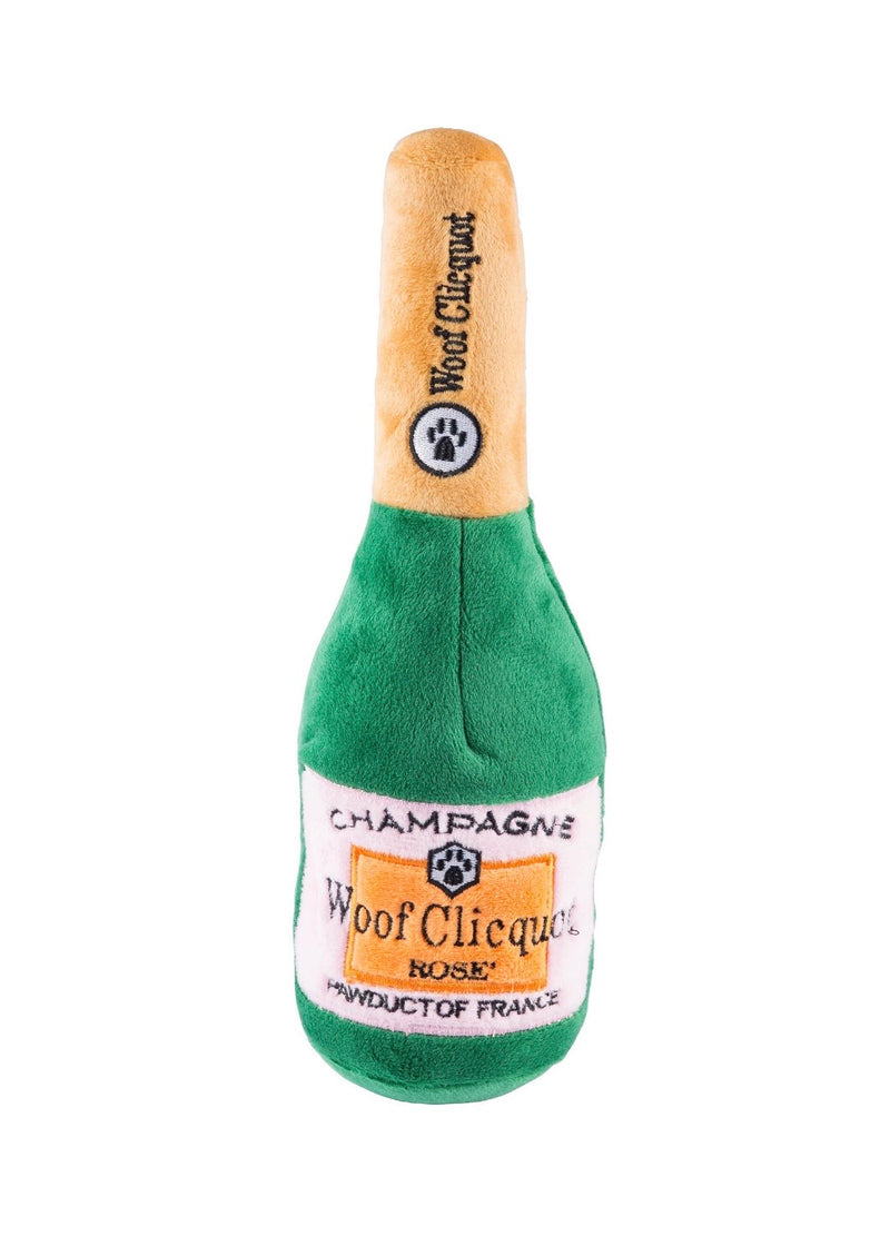 Woof Clicquot Rose' Champagne Bottle